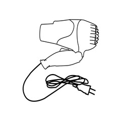 woman with long hair holding blow dryer