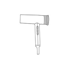 Professional hair dryer isolated on white background