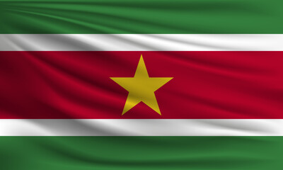 Obraz premium Vector flag of Suriname
