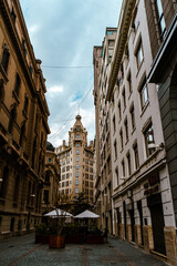 Naklejka premium banking and finance district in the city of Santiago de chile