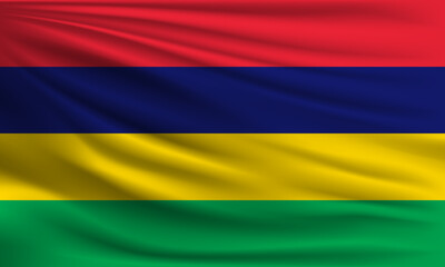 Obraz premium Vector flag of Mauritius