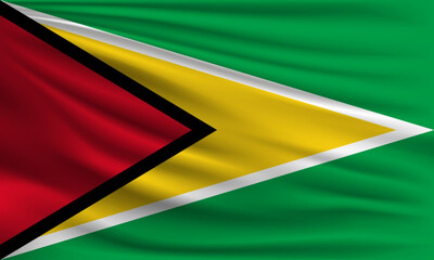 Vector flag of Guyana