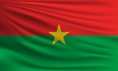 Vector flag of Burkina Faso