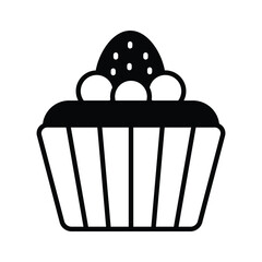 Grab this carefully crafted vector of cupcake in modern style, premium icon