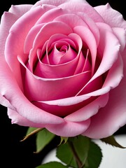 close-up on pink color rose 