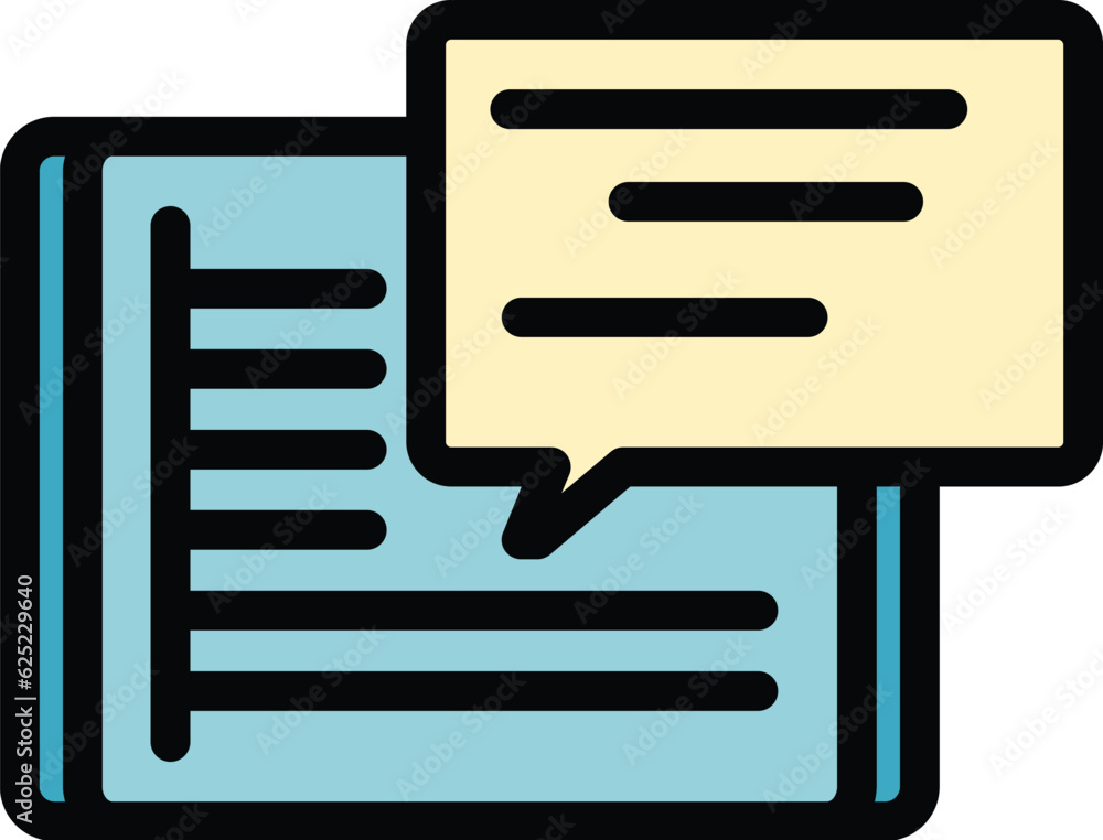 Poster receive message icon outline vector. mobile phone. network notification color flat