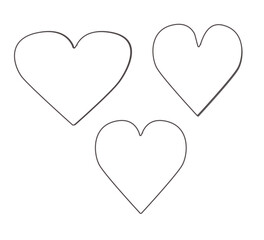 3 beautiful hearts design