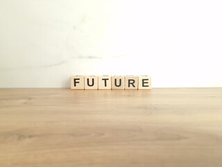 Word future made from wooden blocks