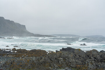 Fototapeta na wymiar Seascape from Varangerhalvøya, Vardø, Norway