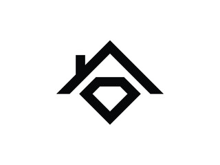 Obraz premium premium diamond house logo design