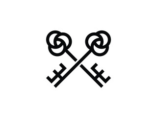 luxury royal key logo design