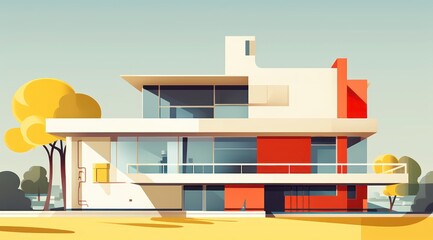 Naklejka premium minimalist illustrator house.