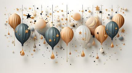 happy birthday background Generative AI