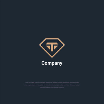A diamond-shaped "T" logo design, conveying elegance and strength in a minimalist form.