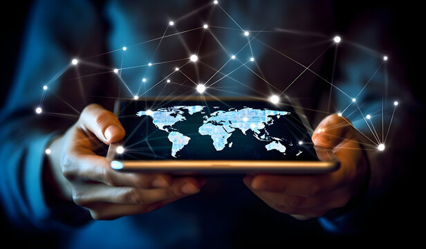 Cyberspace, Netzwerk, Stock Photo, Zusammenhalt, Zukunft, Web, Kommunikation, Business, Technologie, Hand, Smartphone, Handy, App, Internet, Security