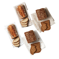 multi grain bread Healthy Bread cut out isolated transparent background