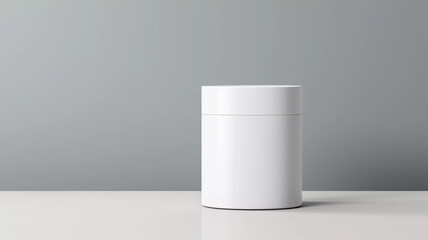 cylinder box mockup in studio setting made with generative ai