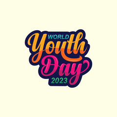 International Youth Day lettering and colorful typography Design For International Youth Day Celebration in 12 August. Creative concept for Youth and Friendship Day Poster, Banner Design.
