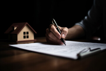 Real Estate Concept, Agreement Signature With Pen