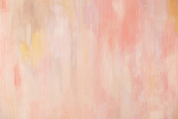 Abstract grunge texture pastel pink background painting. Brush strokes. Watercolor brush strokes on canvas. Pink wall pastel background. Abstract texture color stain brushstroke texture background.