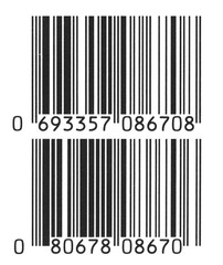 Photo realistic barcode icon isolated on white, clipping path