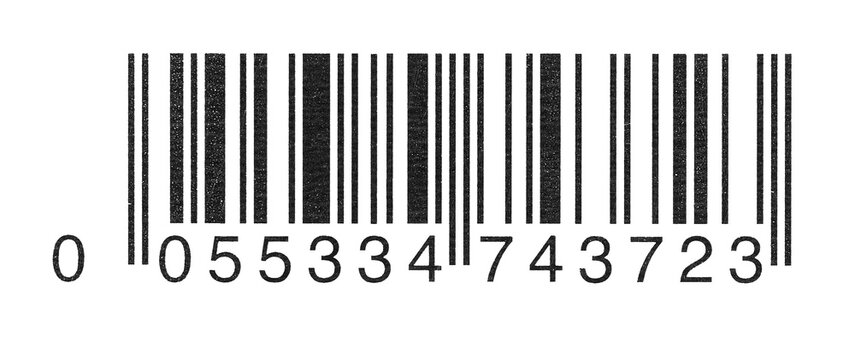 Barcode icon isolated on white, clipping path