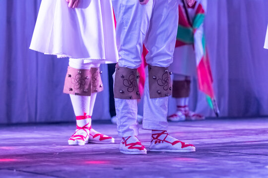 Basque traditional dance, street dances during a celebration