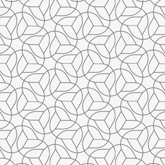 Linear vector pattern, repeating abstract chain on hexagon shape or abstract flower. pattern is clean for fabric, printing, wallpaper. Pattern is on swatches panel - 625239608
