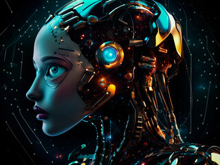 Artificial intelligence female robot