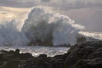 Portuguese coast during storm