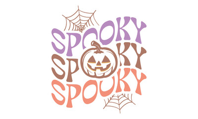 Fototapeta na wymiar Spooky Retro SVG.