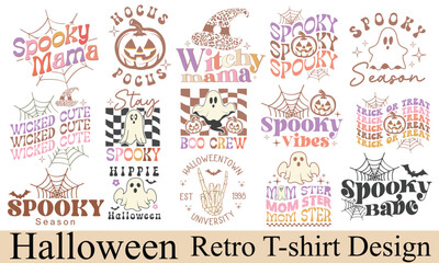 Halloween Retro SVG Bundle.