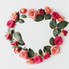 Enchanting Petal Frame,Generative AI