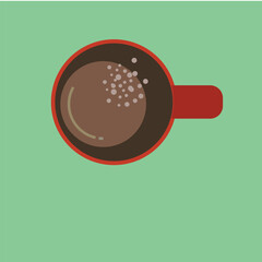illustration coffee icon and background