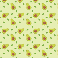 	
Avocado fruits pattern for fabric with EPS 10