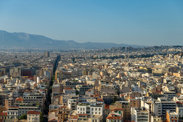 Fototapeta na wymiar panorama de la ville d'athènes