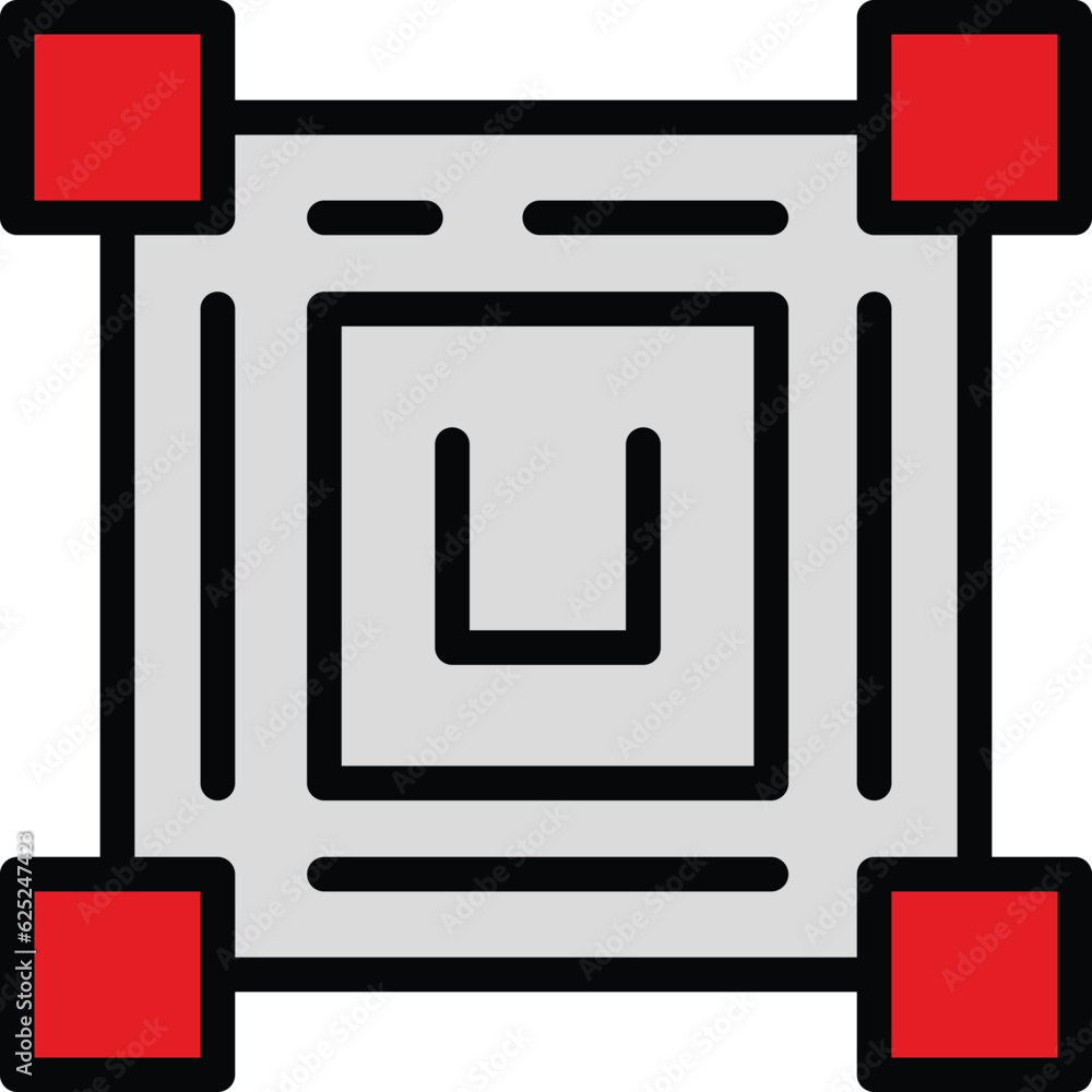Poster qr scanning icon outline vector. scan code. phone scanner color flat