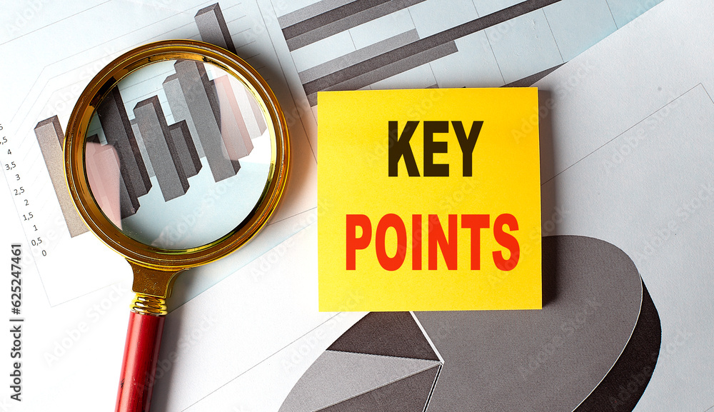Poster key points text on a sticky on chart