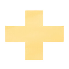 Obraz premium golden cross isolated on white