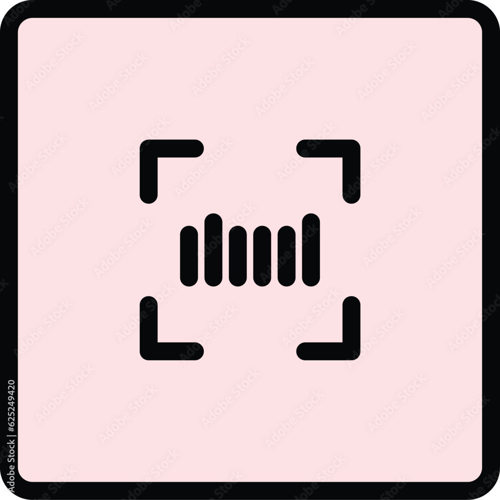 Poster qr code generator icon outline vector. scanner barcode. quick scan color flat