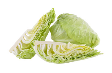 sliced cabbage on transparent png - obrazy, fototapety, plakaty