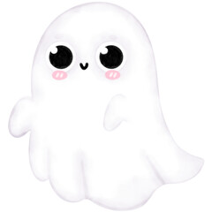 Cute ghost halloween, cute halloween, watercolor 