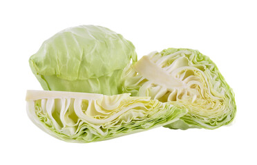 Fototapeta premium sliced cabbage on transparent png