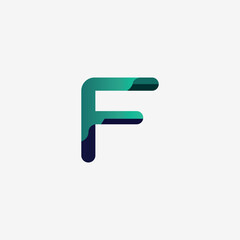 Vector F Lettering Logo Design