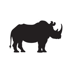 Plakat rhino silhouette