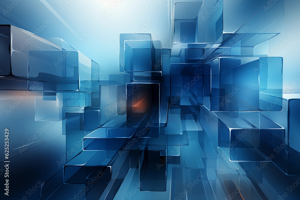 Poster simple abstract blue thumbnail background. generative ai