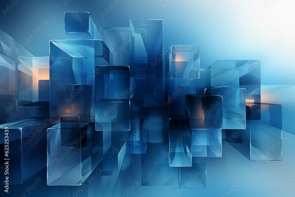 Poster simple abstract blue thumbnail background. generative ai