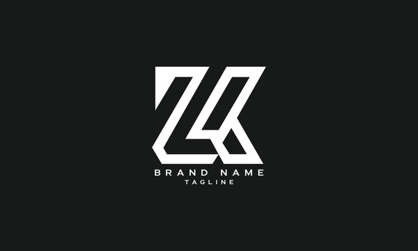 ZLK, ZKL, ZK, KZ, ZL, LZ, Abstract initial monogram letter alphabet logo design