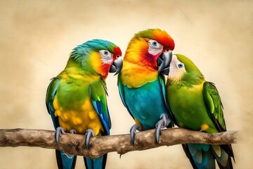 Fototapeta na wymiar blue and yellow macaw ara ararauna