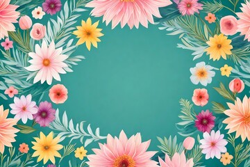 Fototapeta na wymiar seamless pattern with flowers background generated by AI tool